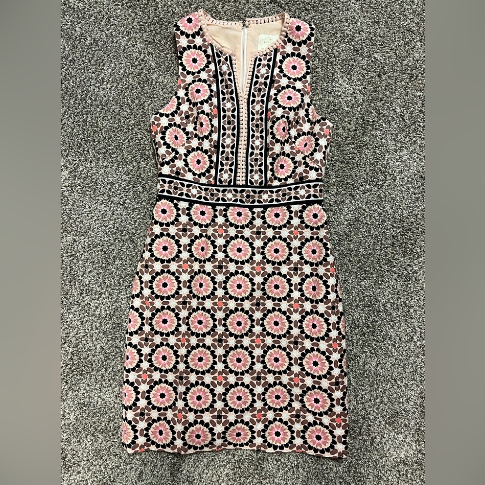 Kate Spade Pink and Black Floral Mini Dress